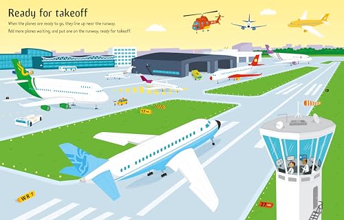 First Sticker Book Airport: Screen-Free Fun with Busy Scenes of Planes and Pilots for Kids (Ages 3-5)