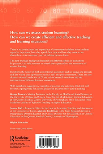 Assessing Student Learning in Higher Education