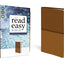 NIV, ReadEasy Bible, Large Print, Leathersoft, Tan, Red Letter