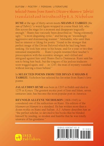 Selected Poems from the Divan-e Shams-e Tabrizi: Along With the Original Persian (Classics of Persian Literature, 5)