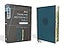 NIV, Thinline Reference Bible (Deep Study at a Portable Size), Large Print, Leathersoft, Teal, Red Letter, Thumb Indexed, Comfort Print