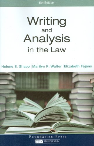 Writing and Analysis in the Law