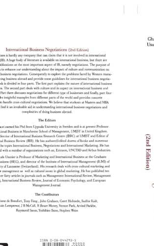 International Business Negotiations, 2nd.Edition (International Business & Management)