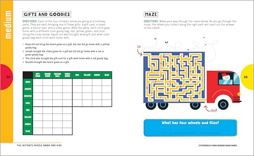 The Ultimate Puzzle Book for Kids: Sudokus, Mazes, Crosswords, and More!