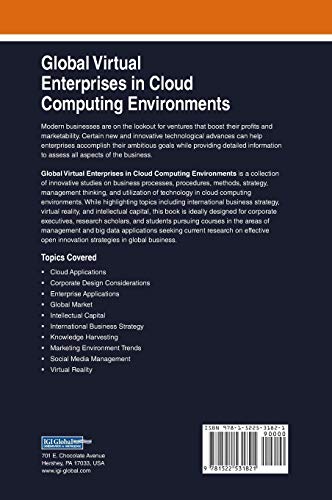 Global Virtual Enterprises in Cloud Computing Environments (Advances in Computer and Electrical Engineering)