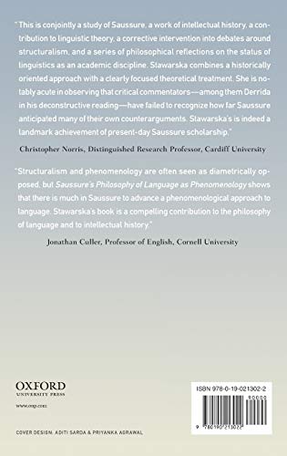 Saussure's Philosophy of Language as Phenomenology: Undoing the Doctrine of the Course in General Linguistics