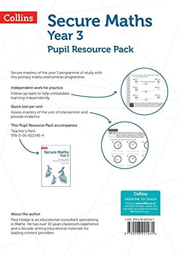 Secure Maths - Secure Year 3 Maths Pupil Resource Pack: A Primary Maths Intervention Programme