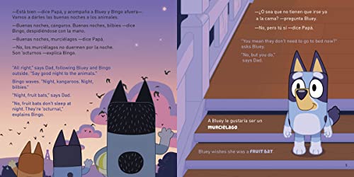Bluey: Good Night, Fruit Bat/Buenas noches, murciélago: Un libro bilinge