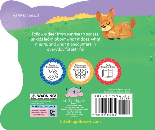 Little Hippo Books Forest Days with Deer - Touch and Feel Board Book - Sensory Board Book