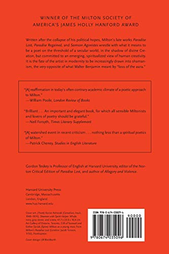 Delirious Milton: The Fate of the Poet in Modernity by Teske