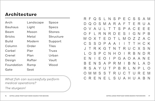 Extra Large-Print Easy Word Search for Seniors