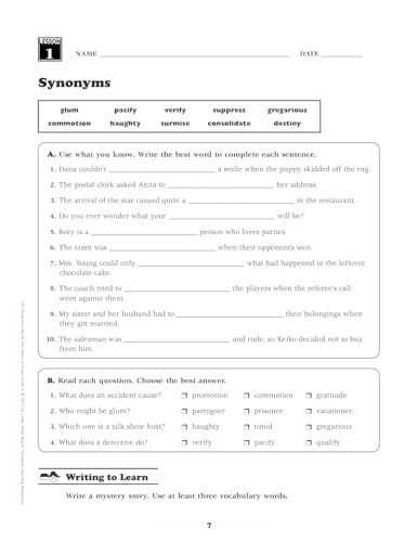 240 Vocabulary Words Kids Need to Know: Grade 6: 24 Ready-To-Reproduce Packets Inside!