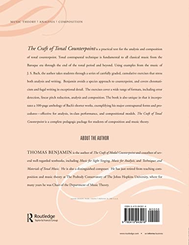 The Craft of Tonal Counterpoint