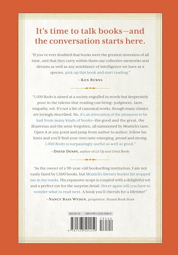 1,000 Books to Read Before You Die: A Life-Changing List — back cover