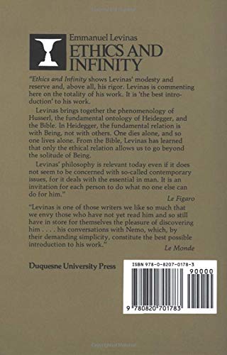 Ethics and Infinity: Conversations with Philippe Nemo — back cover