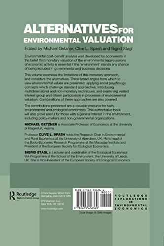 Alternatives for Environmental Valuation (Routledge Explorations in Environmental Economics)