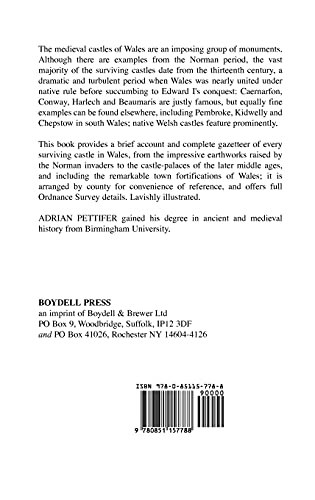 Welsh Castles: A Guide by Counties — back cover