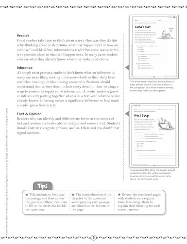 Comprehension Skills: 40 Short Passages for Close Reading: Grade 2