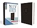 NIV, Value Thinline Bible, Large Print, Leathersoft, Gray/Black, Comfort Print