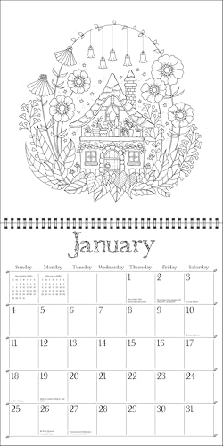 Johanna Basford's 2026 Coloring Wall Calendar