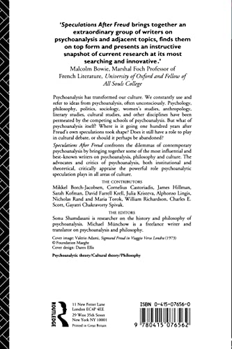 Speculations After Freud: Psychoanalysis, Philosophy and Culture