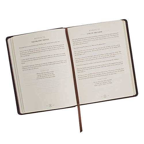 Radical Wisdom 365 Devotions, A Daily Journey For Men - Brown Faux Leather Flexcover Gift Book Devotional w/Ribbon Marker