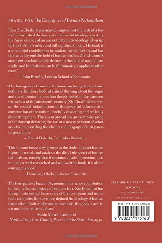 The Emergence of Iranian Nationalism: Race and the Politics of Dislocation