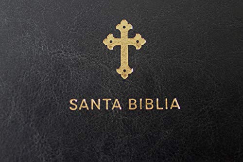 Biblia Reina Valera 1960 Tamao grande, letra grande piel negra con cremallera / Spanish Holy Bible RVR 1960 Large Size Large Print Black Leather with Zipper