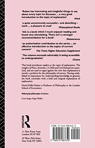 Explaining Explanation (Problems of Philosophy)