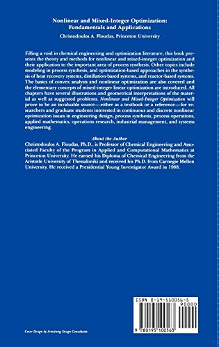 Nonlinear and Mixed-Integer Optimization: Fundamentals and Applications (Topics in Chemical Engineering)