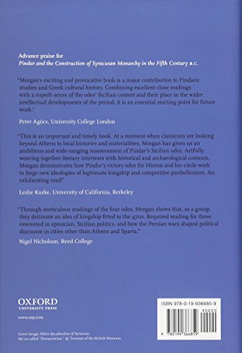 Pindar and the Construction of Syracusan Monarchy in the Fifth Century B.C. (Greeks Overseas)