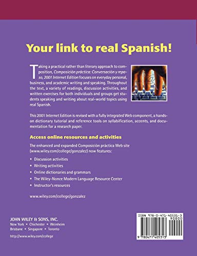 Composición práctica, Conversación y repaso — back cover