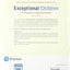 Exceptional Children: An Introduction to Special Education