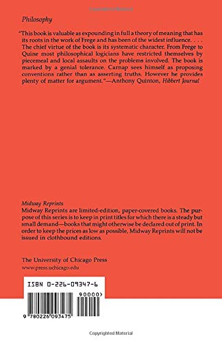 Meaning and Necessity: A Study in Semantics and Modal Logic (Midway Reprints)