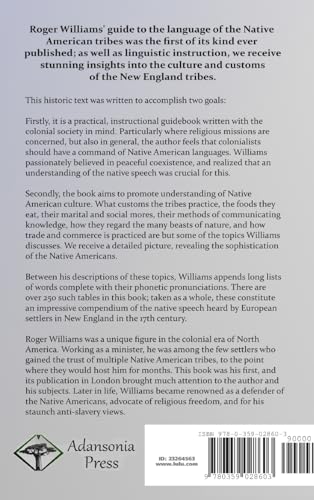 A Key into the Language of America: The First Book of Native American Languages, Dating to 1643 - With Accounts of the Tribes' Culture, Wars, Folklore, History, Traditions (Hardcover)