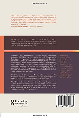 What Works with Children and Adolescents?: A Critical Review of Psychological Interventions with Children, Adolescents and their Families