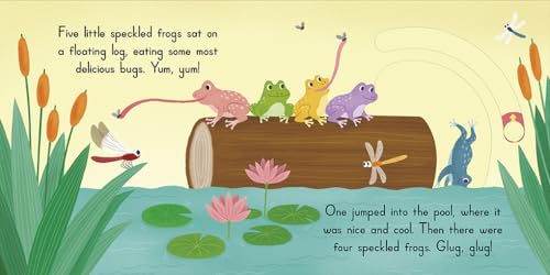 Five Speckled Frogs: (A Classic Nursery Rhyme Board Book with Interactive Sliders and QR Code for Instrumental and Vocal Versions - For Babies and Toddlers) (Sing Along with Me!)