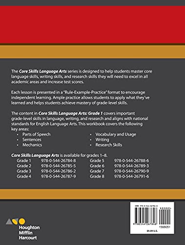 Steck-Vaughn Core Skills Language Arts: Workbook Grade 1
