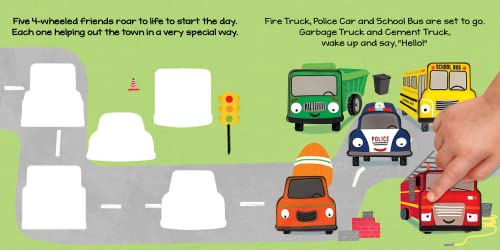 Five 4-Wheeled Friends - Children's Touch and Feel Sound Book with Vehicle Sounds (Little Listeners Library: Baby & Toddler Premium Sound Books)
