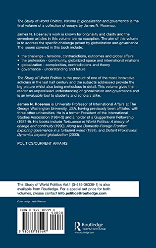 The Study of World Politics: Volume 2: Globalization and Governance