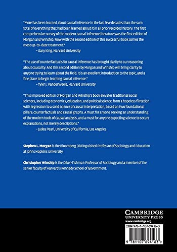 Counterfactuals and Causal Inference: Methods and Principles for Social Research (Analytical Methods for Social Research)