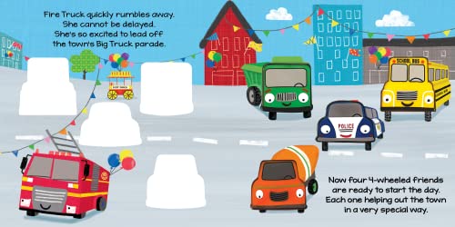 Five 4-Wheeled Friends - Children's Touch and Feel Sound Book with Vehicle Sounds (Little Listeners Library: Baby & Toddler Premium Sound Books)