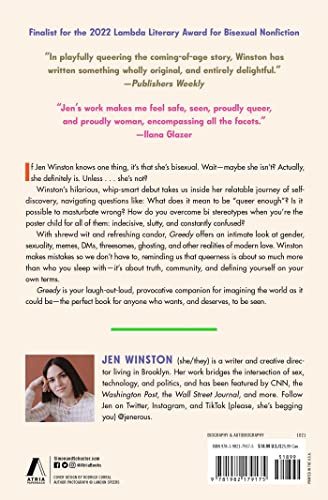 Greedy: Notes from a Bisexual Who Wants Too Much — back cover