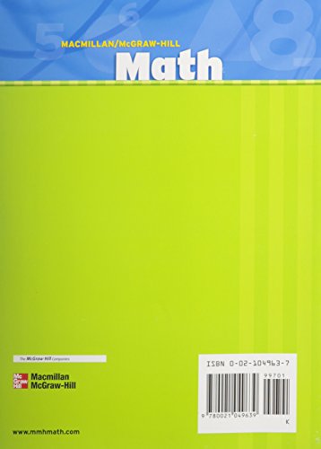 Macmillan/McGraw-Hill Math, Grade K, Daily Practice Workbook (MMGH MATHEMATICS)