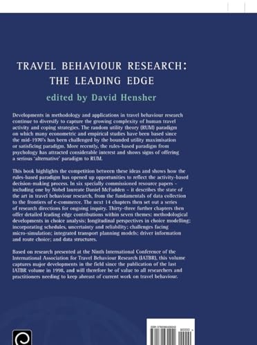 Travel Behaviour Research: The Leading Edge