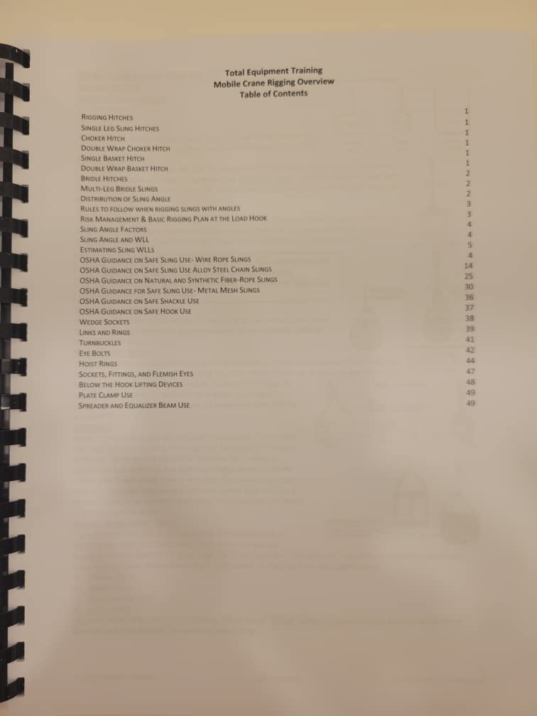 Mobile Crane Certification Training Manual