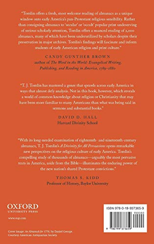 A Divinity for All Persuasions: Almanacs and Early American Religious Life (Religion in America)