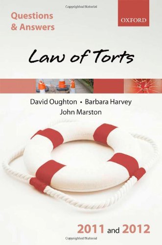 Q & A Law of Torts 2011 and 2012 (Questions and Answers)