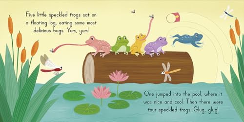 Five Speckled Frogs: (A Classic Nursery Rhyme Board Book with Interactive Sliders and QR Code for Instrumental and Vocal Versions - For Babies and Toddlers) (Sing Along with Me!)