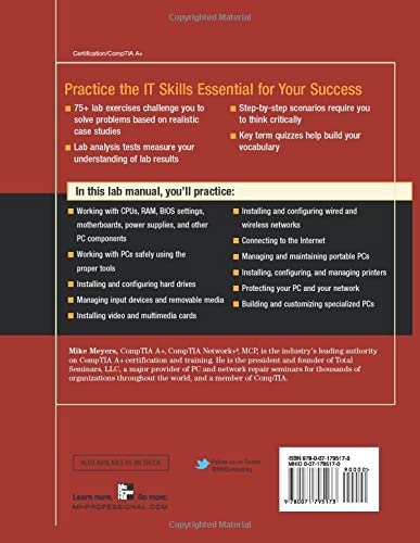 Mike Meyers' CompTIA A+ Guide to 801 Managing and Troubleshooting PCs Lab Manual, Fourth Edition (Exam 220-801)